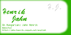 henrik jahn business card
